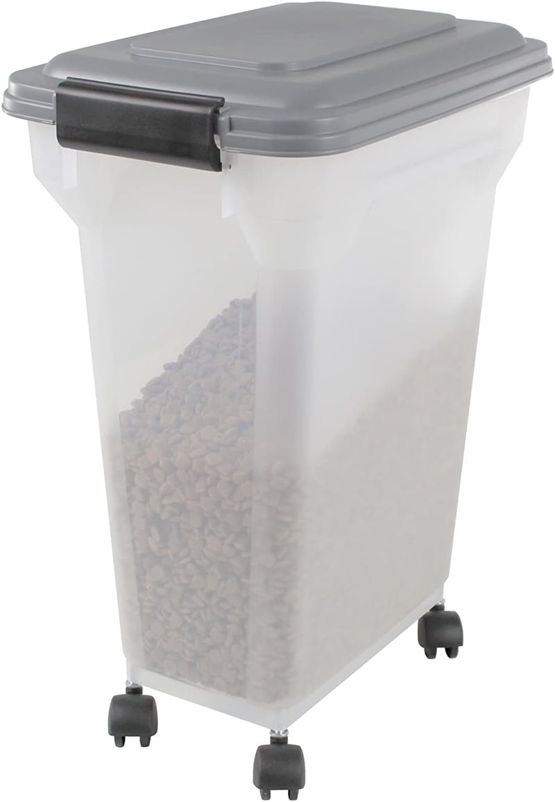 Iris Ohyama, Hundefutter Aufbewahrung, Futtertonne hund, 20L/7.5kg, luftdicht, BPA-frei, 4 Räder & S