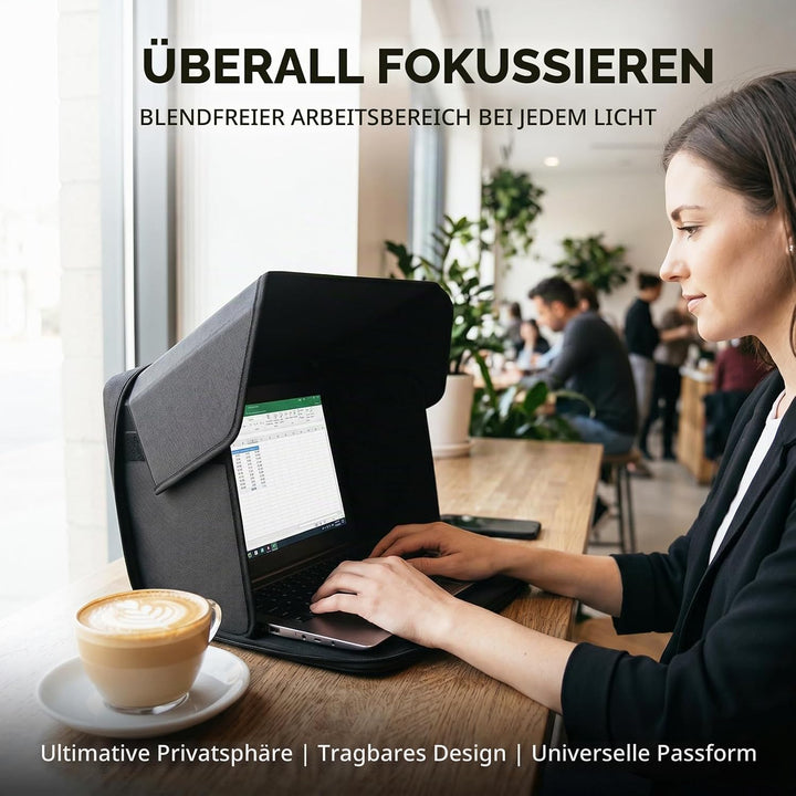 RANJIMA Laptop-Sonnenschutz, Klappbare 2-in-1 Laptoptasche, Universal Computer-Sonnenschutz, Tragbar