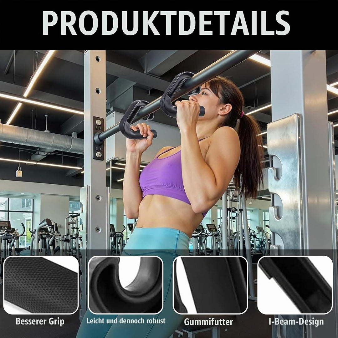 2 Stück Double D Fitness Griffe für Fitnessstudios, 90-Grad-Haken Klimmzug Griffe rutschfeste Widers