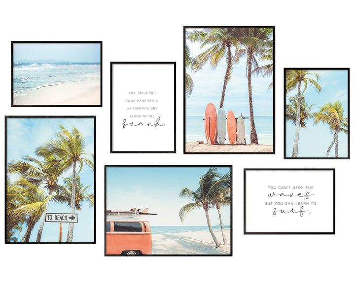 Hyggelig Home Premium Poster Set - 7 passende Bilder im stilvollen Set - Collage Bild Wand Deko - Se