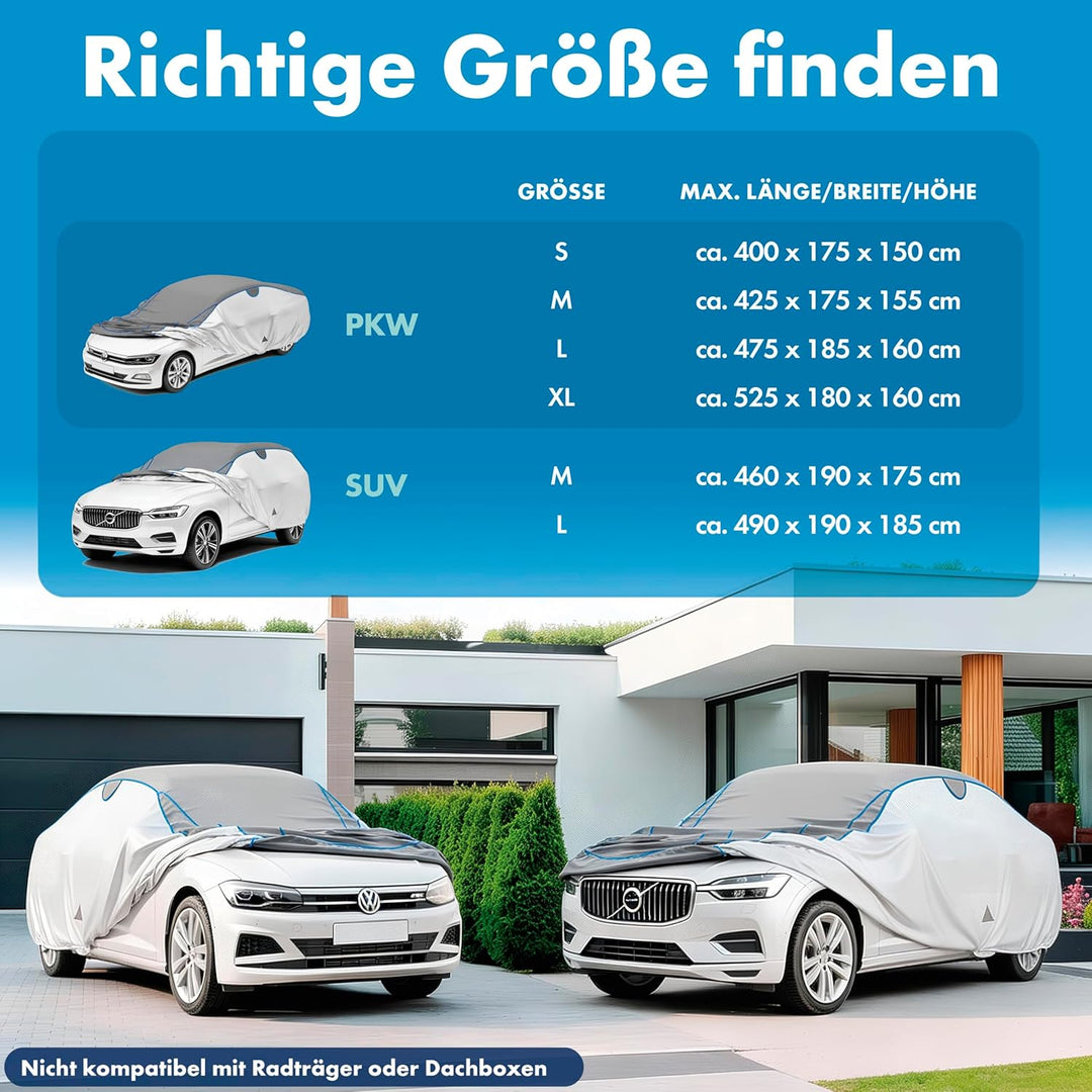 WALSER Hagelschutz Abdeckplane Auto, Hagelschutzplane Auto, Wasserabweisende Autoabdeckung, Outdoor