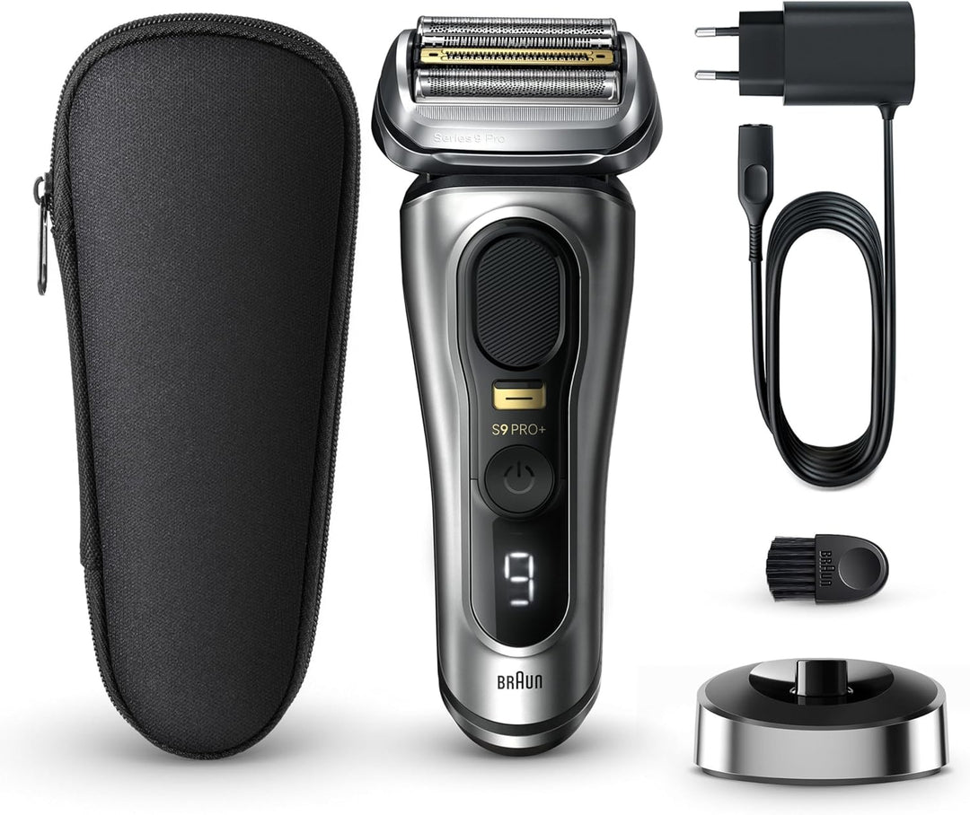 Braun Series 9 Pro+ Rasierer Herren Elektrisch, Elektrorasierer mit 5 Pro Rasierelementen, Langhaars