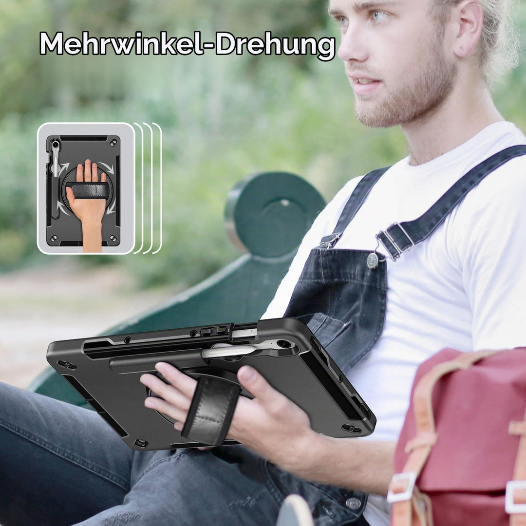 Junfire Hülle für Samsung Galaxy Tab S9 / S9 FE 11", Stossfeste Robuste Schutzhülle mit Stifthalteru
