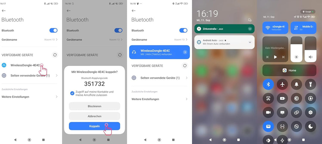 M.I.C. Wireless CarPlay & Android Auto Adapter : kabellose Umwandlung von CarPlay & Android Auto, US