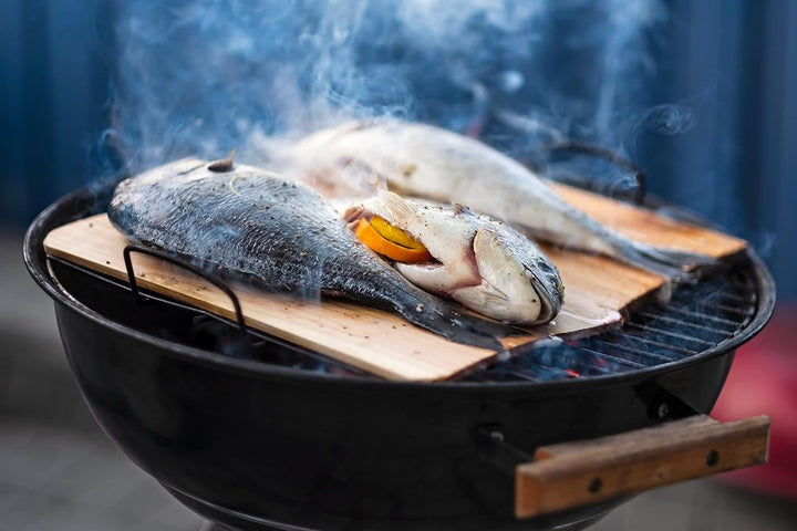Kyto Zedernholz Räucher Grillplatte 30x15x1cm Grillbrett Lachs Grillplanken zum Räuchern Fisch Fleis