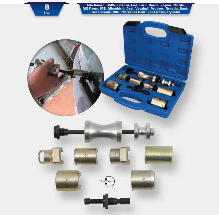 BRILLIANT TOOLS BT681000 Scheibenwischerarm-Abzieher-Satz | 8-tlg . [Powered by KS TOOLS] 8-Tlg. Mit