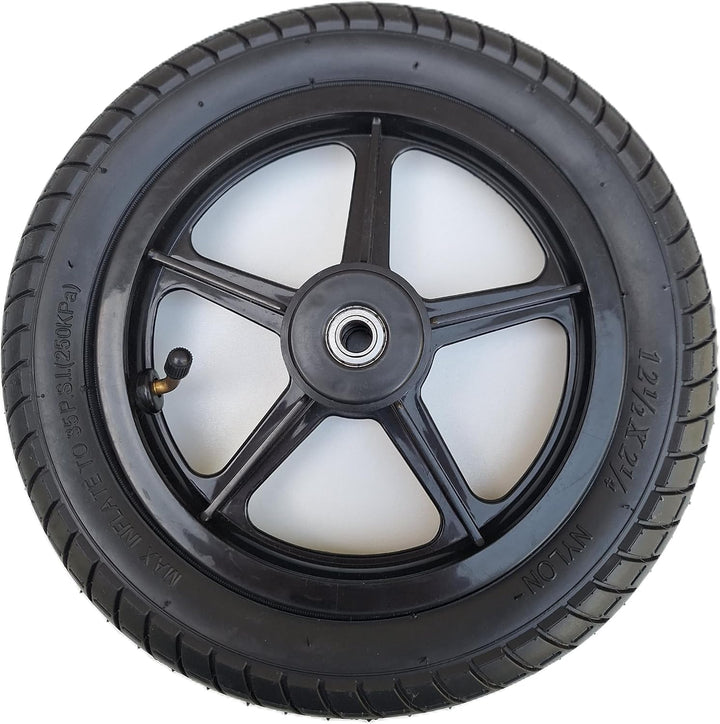 12 Zoll Rollstuhl-Hinterrad, Komplettrad, Ersatzrad, Robuster 12 1/2 x 2 1/4 (62-203) Zoll hochwerti