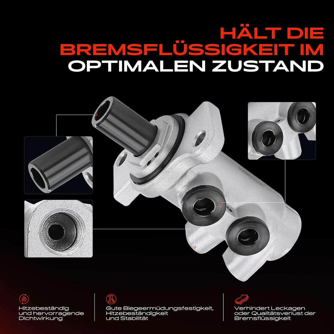 Frankberg Hauptbremszylinder Bremszylinder Kompatibel mit 147 937 1.6L-3.2L 2001-2010 156 932 1.9L 2