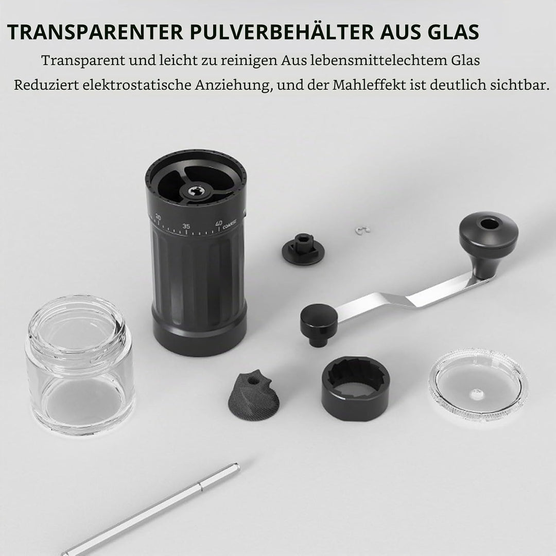Irishom Manuell Kaffeemühle 40 Grössengrössen Einstellungen Keramik 2.0 Burr tragbar für Heimbüro od