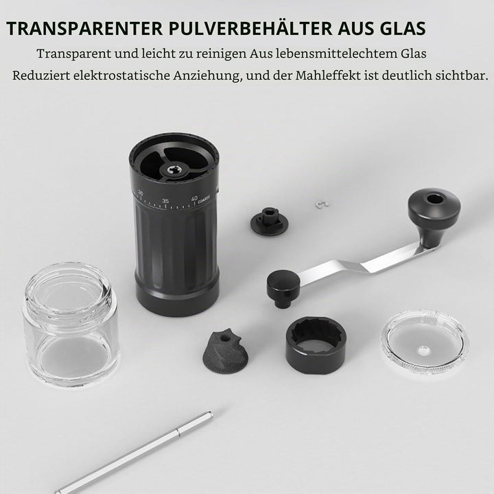 Irishom Manuell Kaffeemühle 40 Grössengrössen Einstellungen Keramik 2.0 Burr tragbar für Heimbüro od