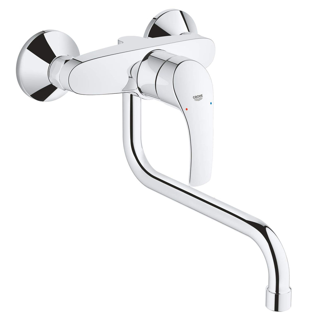 GROHE Eurosmart Küchenarmaturen - Einhand-Spültischbatterie (DN 15, Wandmontage) chrom, 32224002 Chr