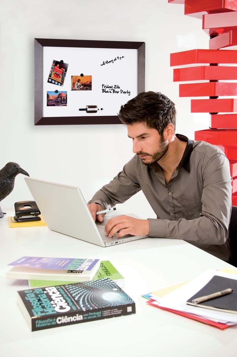 Bi-Office MM040011012 - Kamashi Whiteboard, MDF Rahmen lackierter Stahl, 60 x 45 cm grosser, 45 mm d