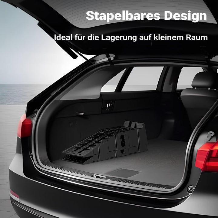 XPOtool Auffahrrampe 2er Set Schwerlast Autorampen bis 5 Tonnen aus Kunststoff für PKW und Fahrzeuge