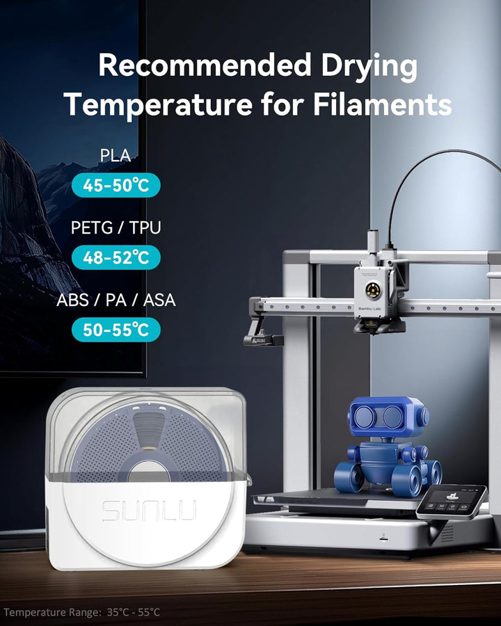 Upgraded Dryer Box of 3D Printer Filament, SUNLU 3D Filament Dryer Box S1, Keeping Filaments Dry Dur