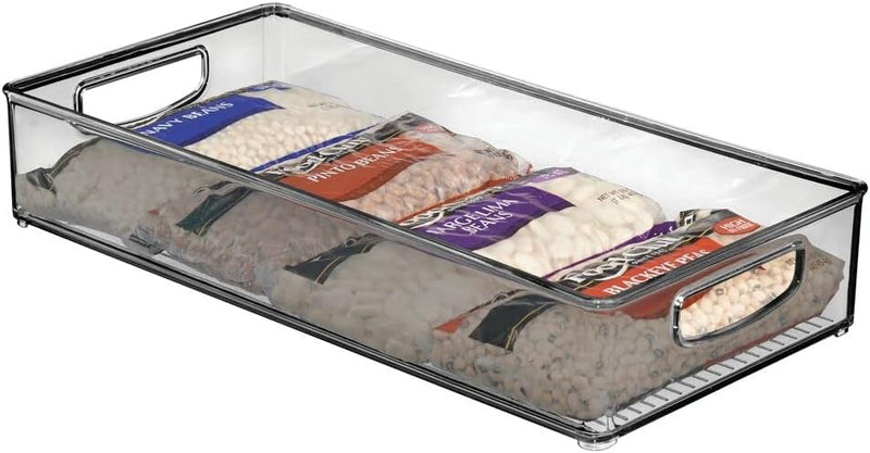 mDesign 4er-Set Aufbewahrungsbox mit Griffen – praktische Kühlschrankbox zur Lebensmittelaufbewahrun