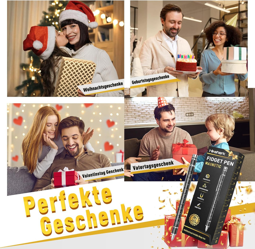 Hinshark Geschenke für Männer, Magnetic Fidget Pen, Papa Geschenk Weihnachten, Männergeschenke, Gesc