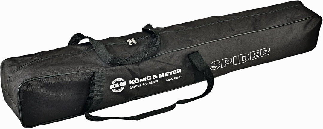 K&M 18851 Tragetasche für Keyboardständer Spider und Spider Pro aus Nylon - Schwarz mit K&M Signet -