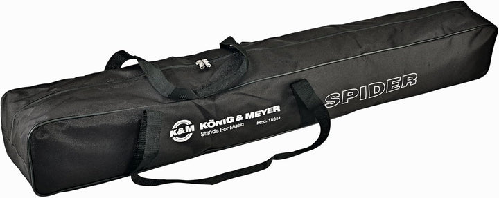 K&M 18851 Tragetasche für Keyboardständer Spider und Spider Pro aus Nylon - Schwarz mit K&M Signet -