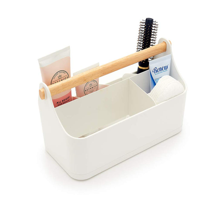 simplywire – Make-up-Organizer – Badezimmer-Caddy – Weiss, Weiss