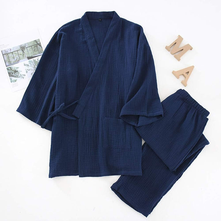 Japanische Kimono Loose Casual Home Pyjamas für Herren Nachtwäsche Grösse L O63
