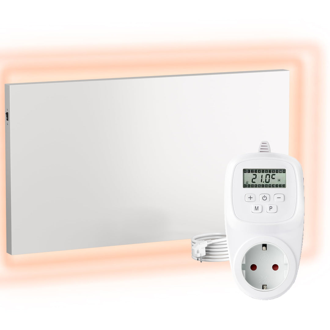 VIESTA® Infrarot Wandheizung mit Thermostat [INKL. TH12 THERMOSTAT] – Infrarotheizung Wandmontage He