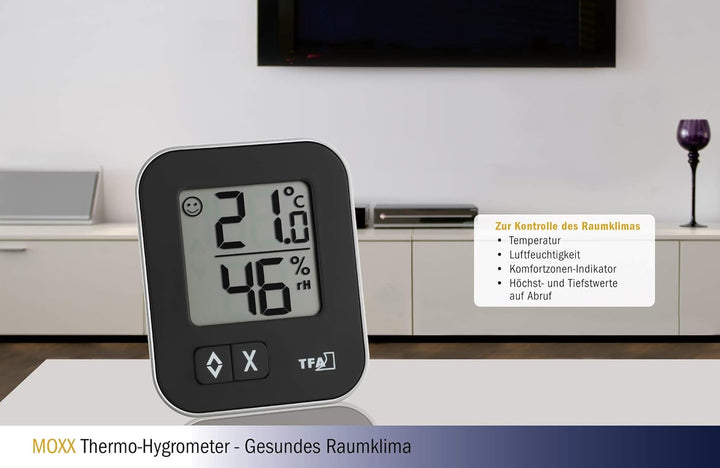 TFA Dostmann Humidcheck Pro Holzfeuchtemessgerät, für Brenn- und Bauholz, ca. 150 Holzsorten & Moxx