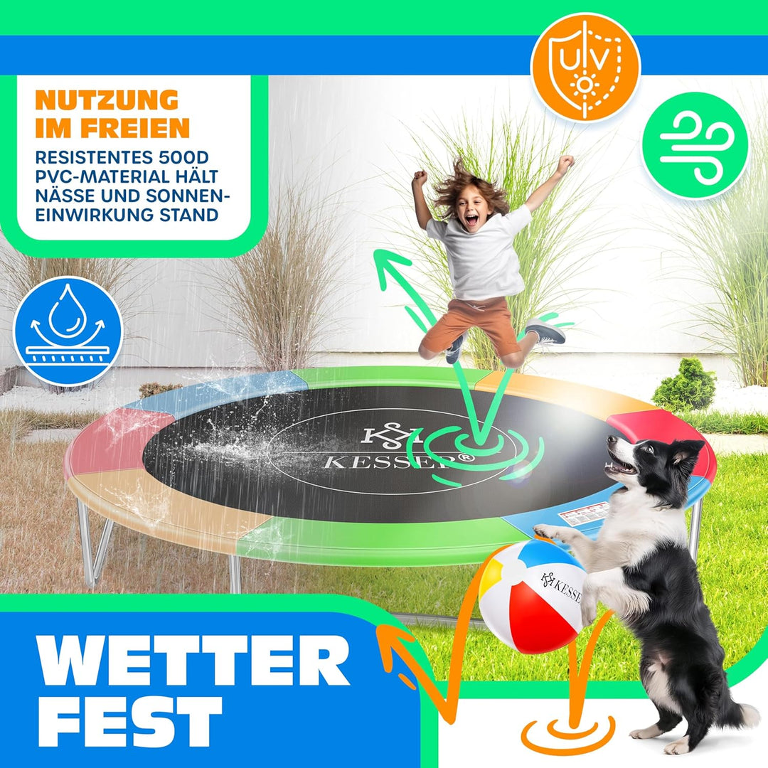 KESSER® - Trampolin Randabdeckung Ø 244, 305, 366, 426 cm, 30cm breit 100% UV-beständig reissfest Fe