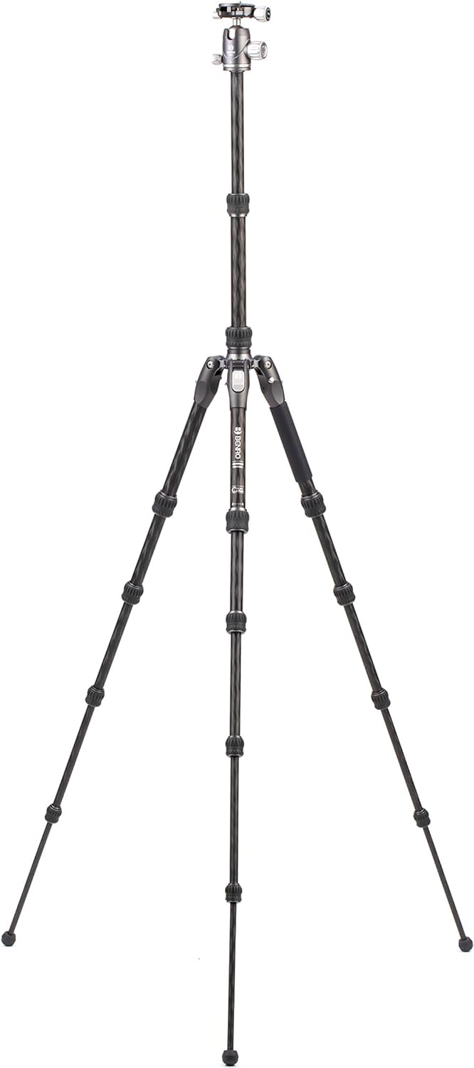 Benro Carbon Fibre Zero Series Tripod/Monopod with VX20 Ballhead, 5 Leg Sections, Twist Leg Locks, P