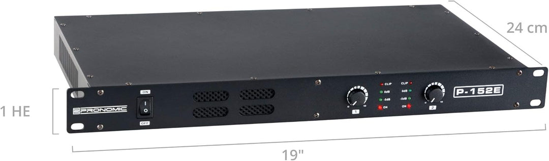 Pronomic P-152E MKII Endstufe - 2-Kanal Endstufe - Leistung RMS/4 Ohm: 2x 150 Watt - Besonders geeig