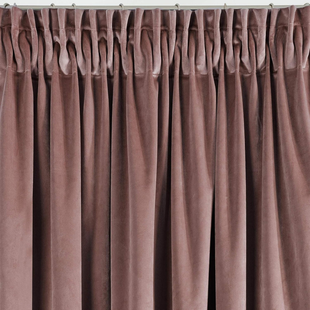 Eurofirany Ria Vorhang Velvet Dunkelrosa Samt 1 STK. Weich Kräuselband Edel Elegant Hochwertig Glamo
