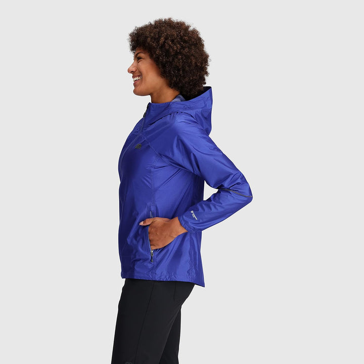 Outdoor Research Helium Regenjacke Damen rot Grösse S Ultramarinblau/Ausflug, einfarbig (Getaway Sol