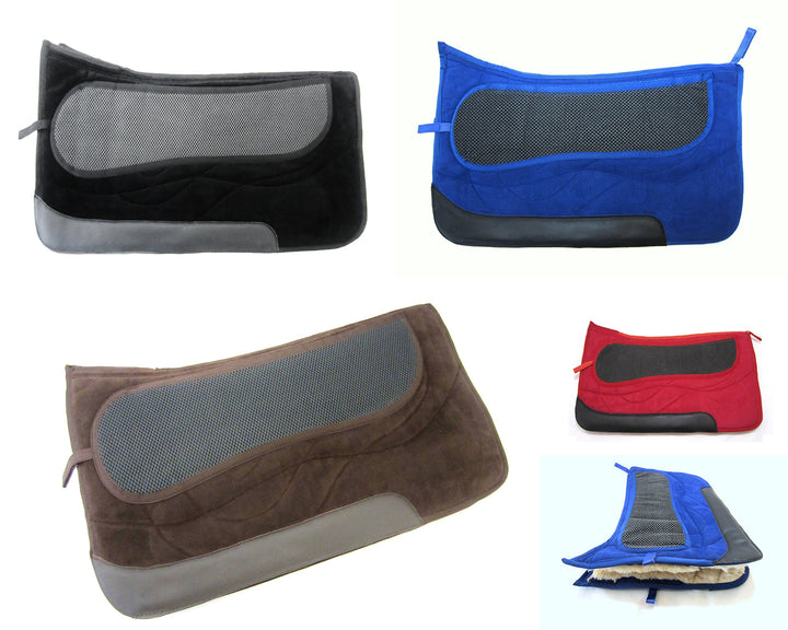 PS Pferdeartikel Westernpad Square, Sandwichpad, 2 Kammern - Spezial - Braun, Braun