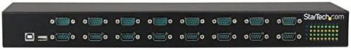 StarTech.com 16 Port USB zu Seriell Adpater Hub, USB zu RS232 Port Adapter mit Reihenschaltung, Rack