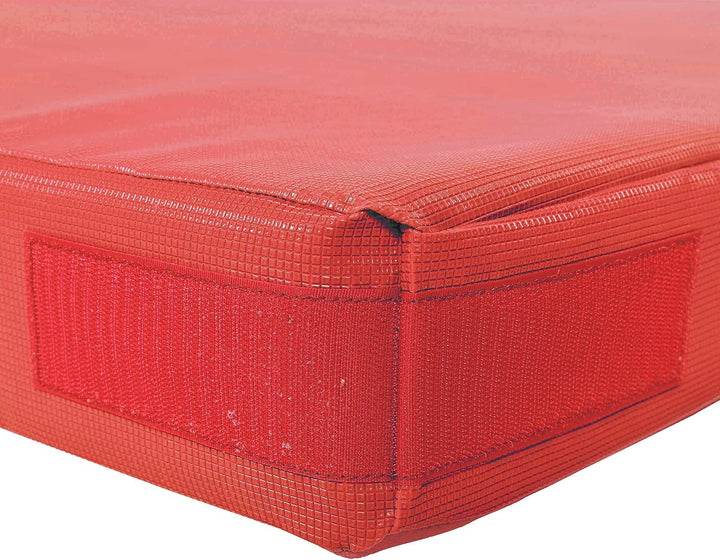 Grevinga® FUN - Turnmatte (VB 120) 150 x 100 x 6 cm Rot mit Klett- und Flauschecken, 150 x 100 x 6 c