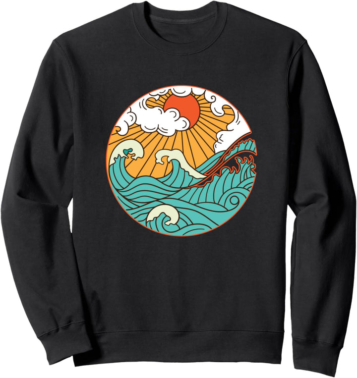 Sonne, Wellen und Wolken Sweatshirt