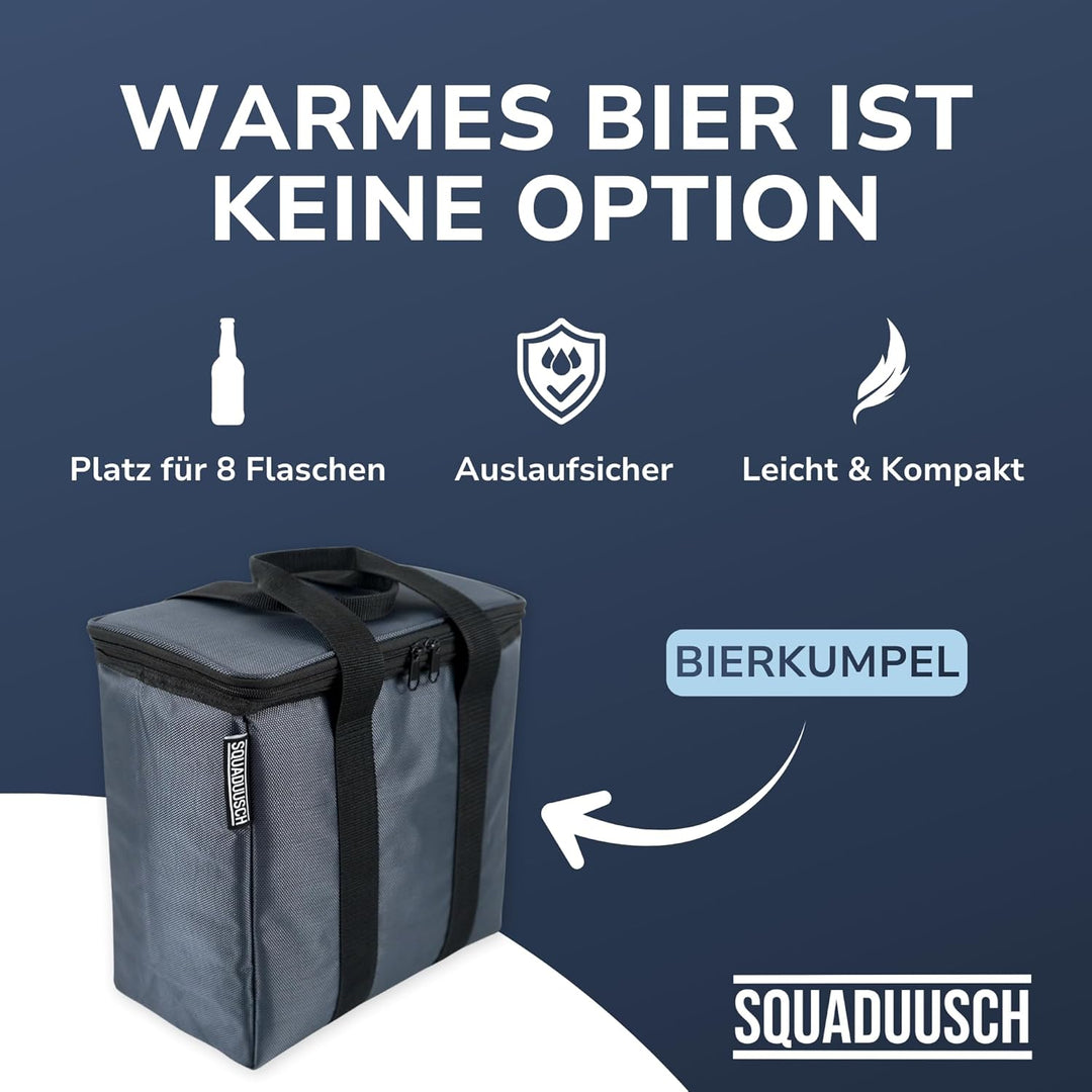 Bier Kühltasche - mit Trenneinsatz für Bierflaschen - Männerhandtasche