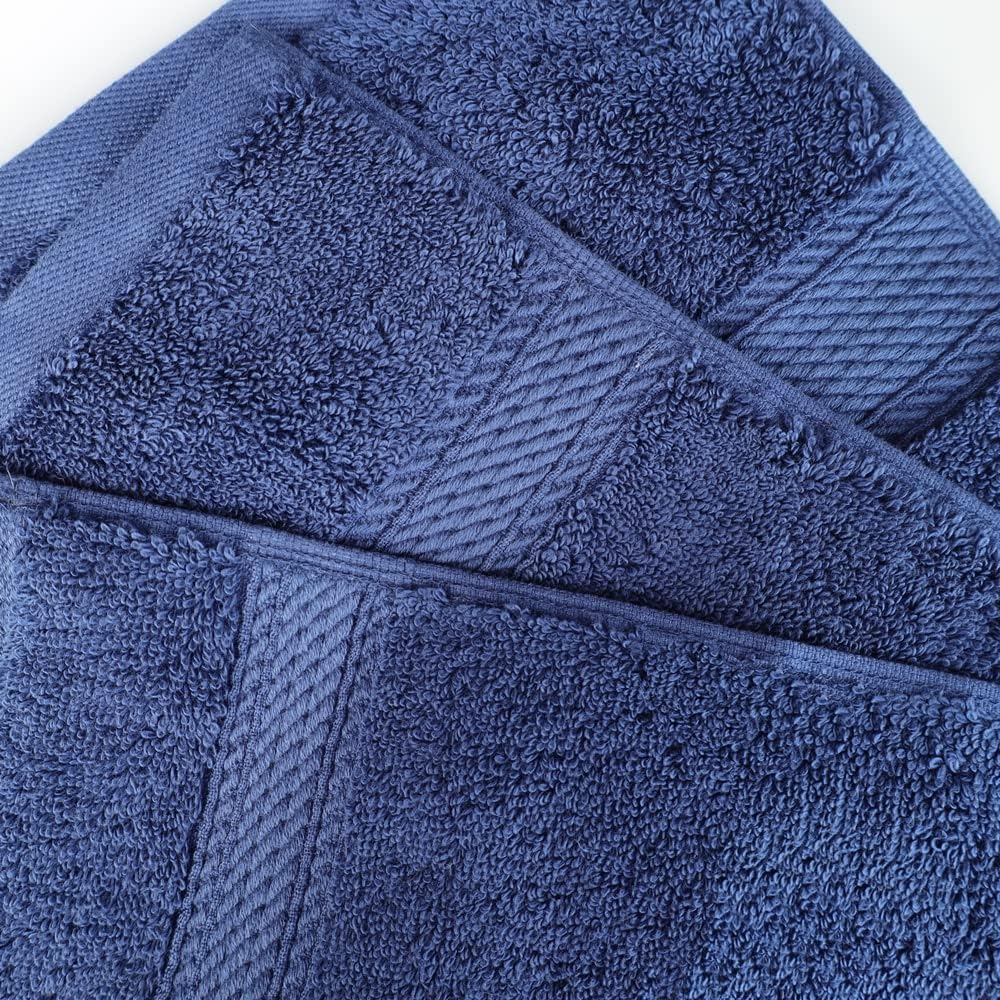 Superior Handtuch-Set aus massiver ägyptischer Baumwolle, 6-teilig Face Towel 6-Pack Marineblau, Fac