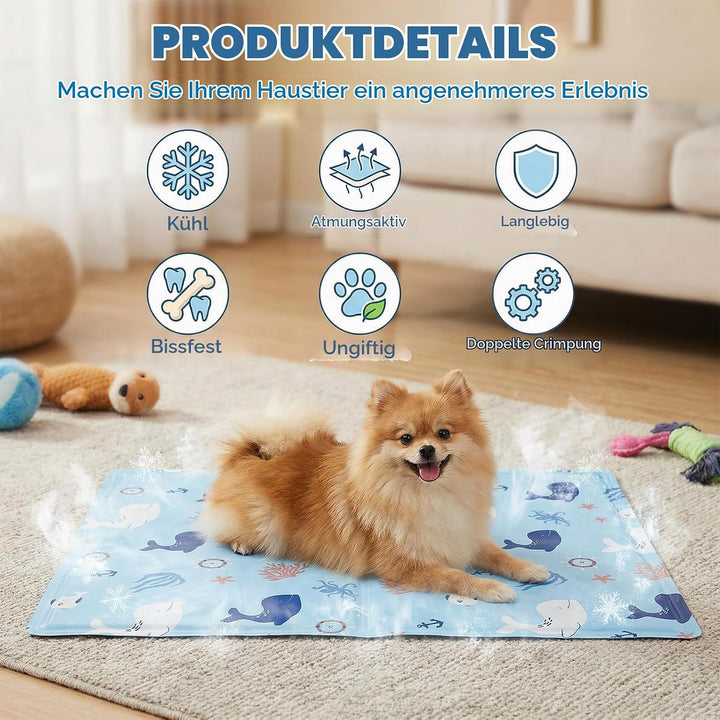 Ninonly Kühlmatte Hund 40X50cm Kühlmatte für Hunde Katze Haustier Eismatte Selbstkühlende mit Ungift