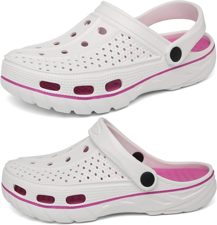 Unisex Clogs Pantoletten Sommer Hausschuhe Strand Sandalen Gartenschuhe mit Fussbett aus Weichem 38/