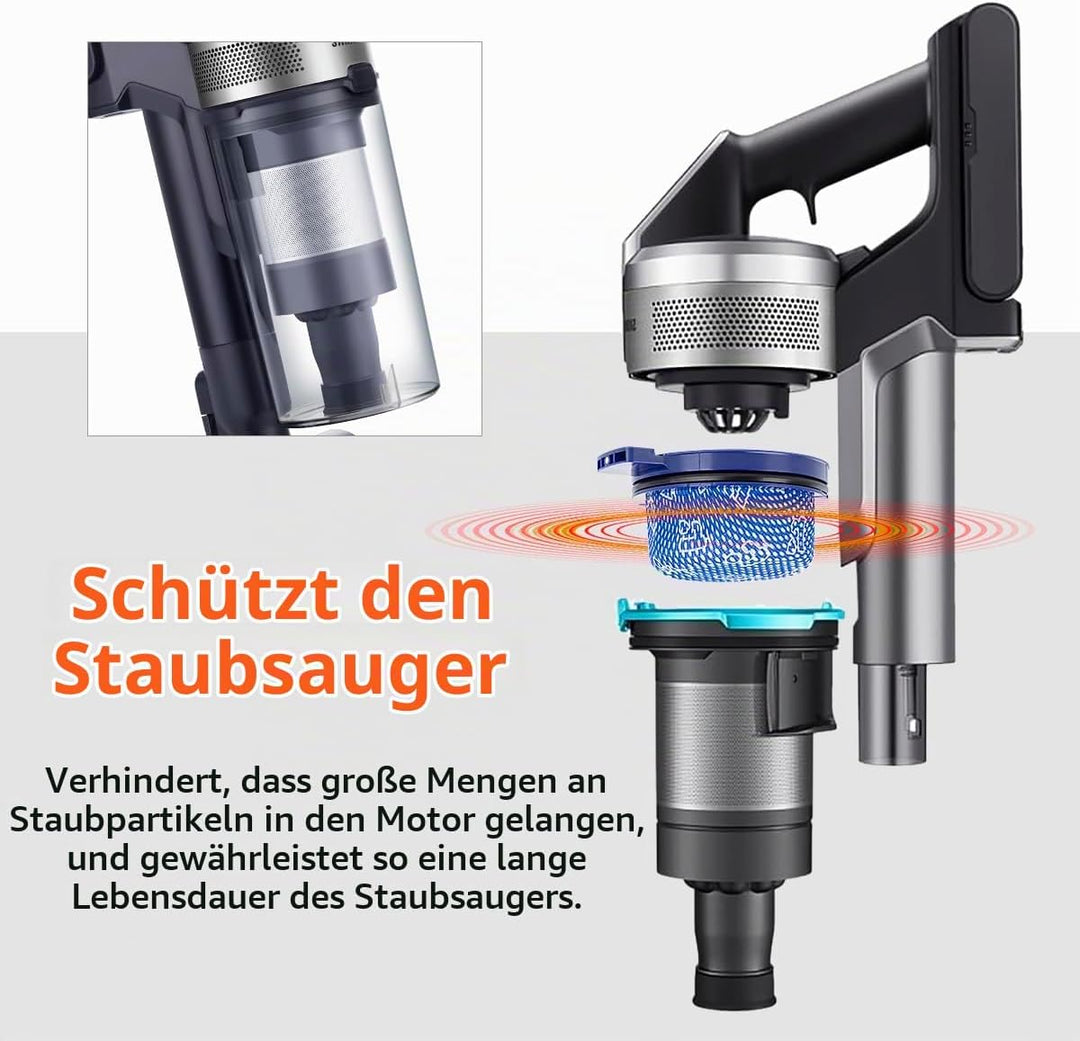 YanBan 4 Stück Ersatz-HEPA-Filter, kompatibel mit Samsung Bespoke Jet VS20A958FWN, VS20A95923B/AA St