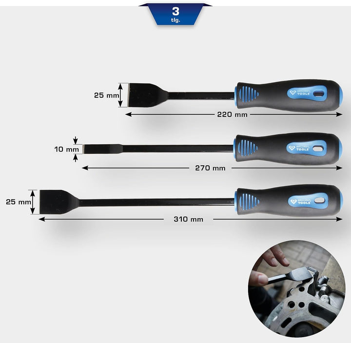 KS TOOLS Schaber-Satz, 3-tlg