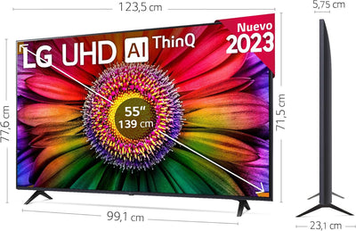 LG 55UR80006LJ 140 cm (55 Zoll) UHD Fernseher (Active HDR, 60 Hz, Smart TV) [Modelljahr 2023] 2023 5