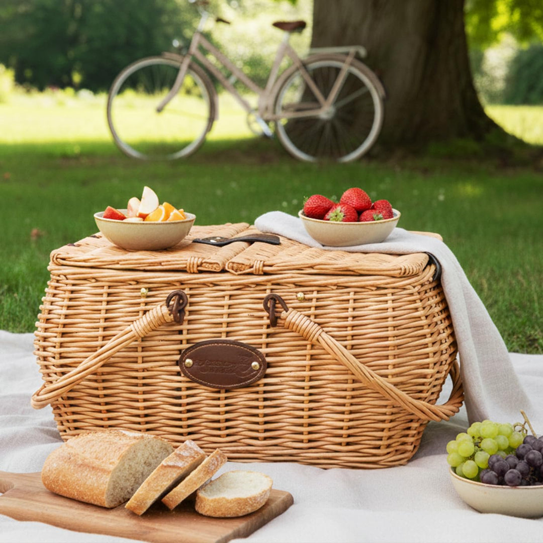Picknickkorb Giverny, Gelb, für 2 Personen, isoliert, 17 l | Thermofach mit 17 l