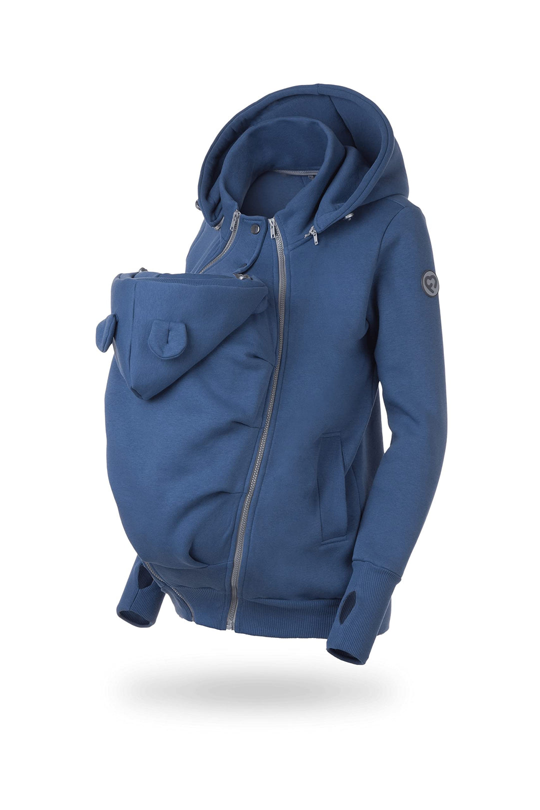 fun2bemum 5in1 Babytragejacke Umstandsjacke, vorne und hinten, Pola L Jeans Blau, L Jeans Blau