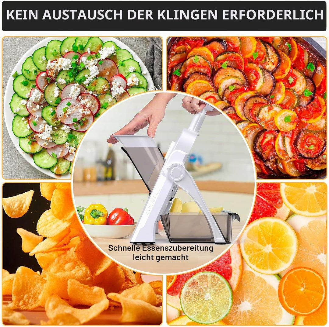 Safe Veggie Chopper Gemüseschneider, Pommes Frittierschneider, Zwiebelhacker, Gemüsehobel, multifunk