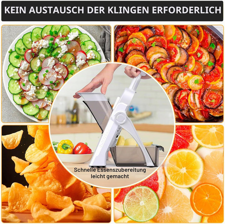Safe Veggie Chopper Gemüseschneider, Pommes Frittierschneider, Zwiebelhacker, Gemüsehobel, multifunk