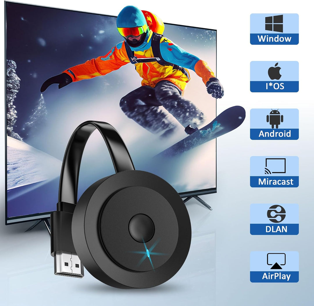 Wireless HDMI Adapter für TV, SOCLLLife Wireless HDMI Dongle, Miracast Dongle,Kabellos HiFi Adapter