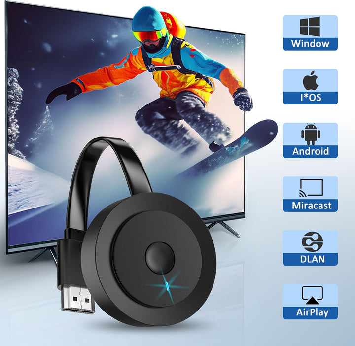 Wireless HDMI Adapter für TV, SOCLLLife Wireless HDMI Dongle, Miracast Dongle,Kabellos HiFi Adapter
