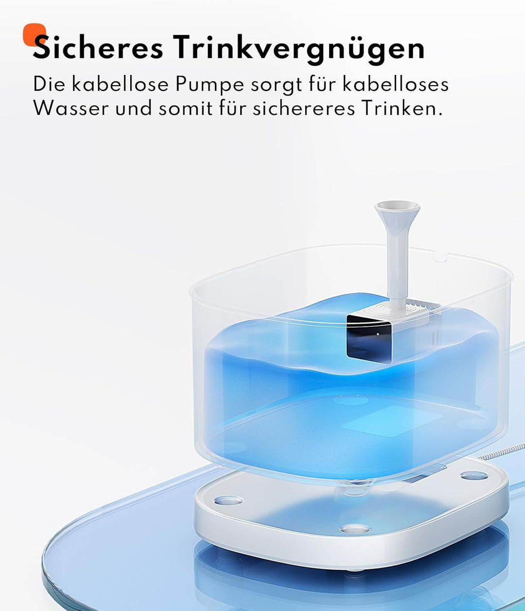 Homerunpet Katzenbrunnen, 18dB Extrem Leiser, 2.5L, Trinkbrunnen für Katze mit Kabelloser Pumpe, Pro