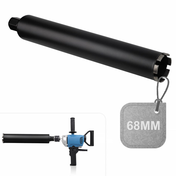 CPROSP 1¼" UNC Diamantbohrkrone, Kernbohrkrone DM 68mm, L 420mm, Kernbohrer für Bohren in in Beton,